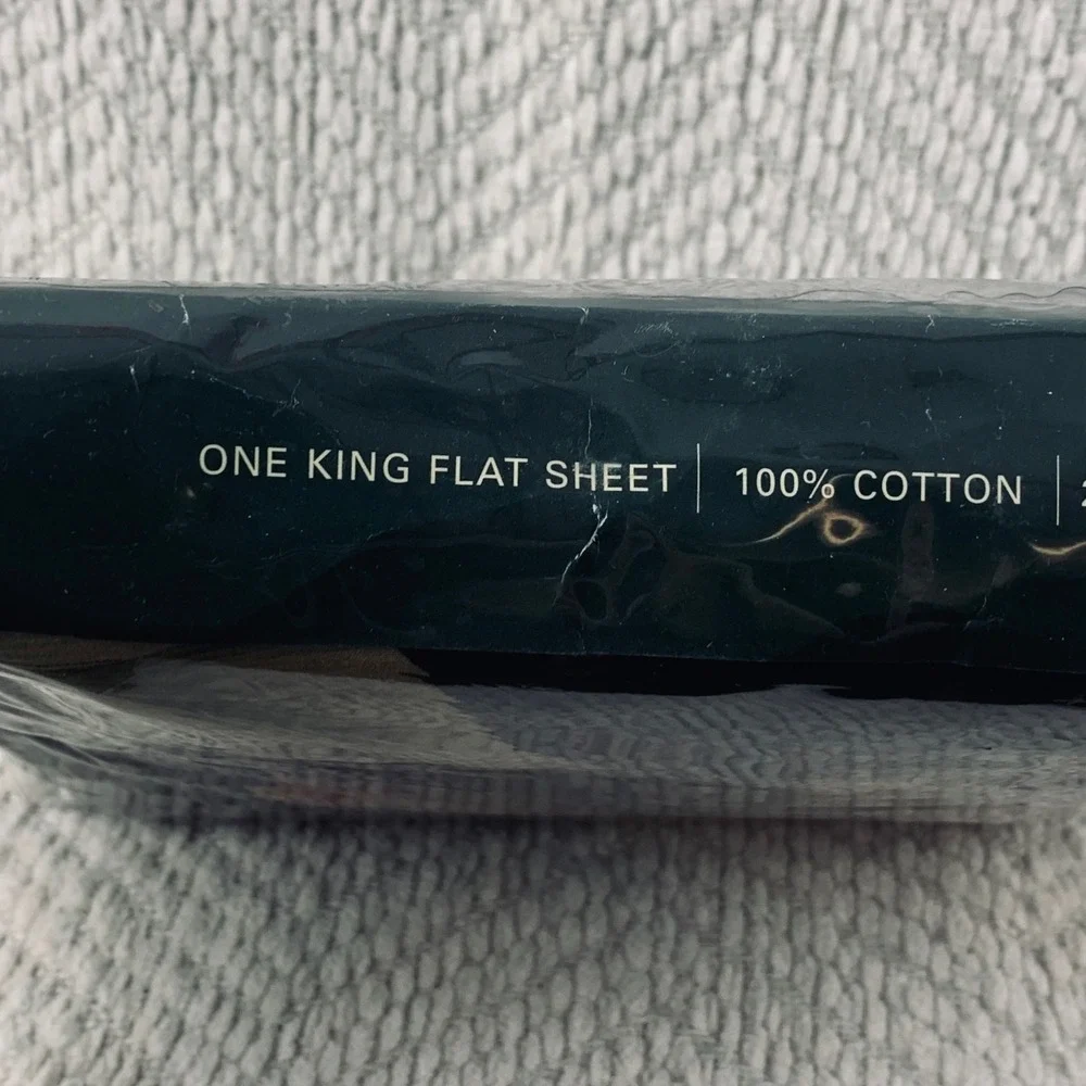 Vtg Ralph Lauren Flat Sheet King Black Charleston Floral 100% Cotton 200TC‎ New